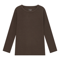 BIRKHOLM Rib Bluse Chokolade Brun